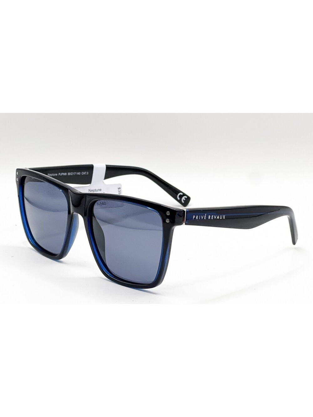 Prive Revaux Neptune PJPM9 Blue Square Authentic Sunglasses 55-17